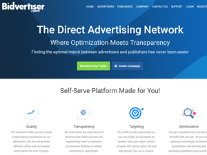 BidVertiser Push, Popunder, Native, Direct Ads